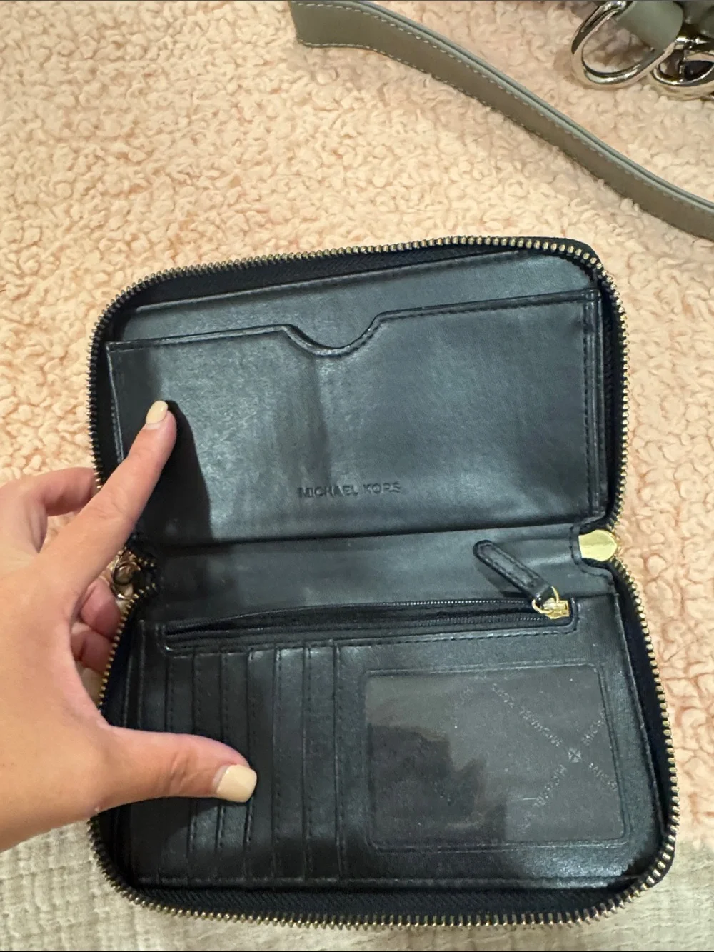 Michael Kors Black Patent Wristlet Wallet